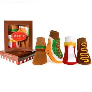 4 Pairs TRUMPETTE Order Up Baby Socks Size 0-12 months NEW